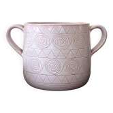 Large vase/cache pot in glazed ceramic by Robert Picault, Vallauris 1950