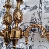 Paire d'appliques italiennes en bronze de style néo-baroque