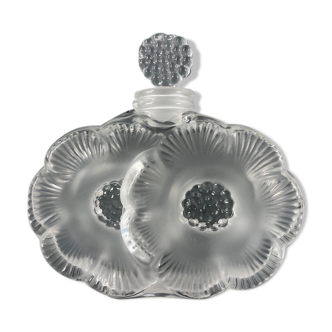 Flacon en cristal Lalique, deux fleurs vinatge