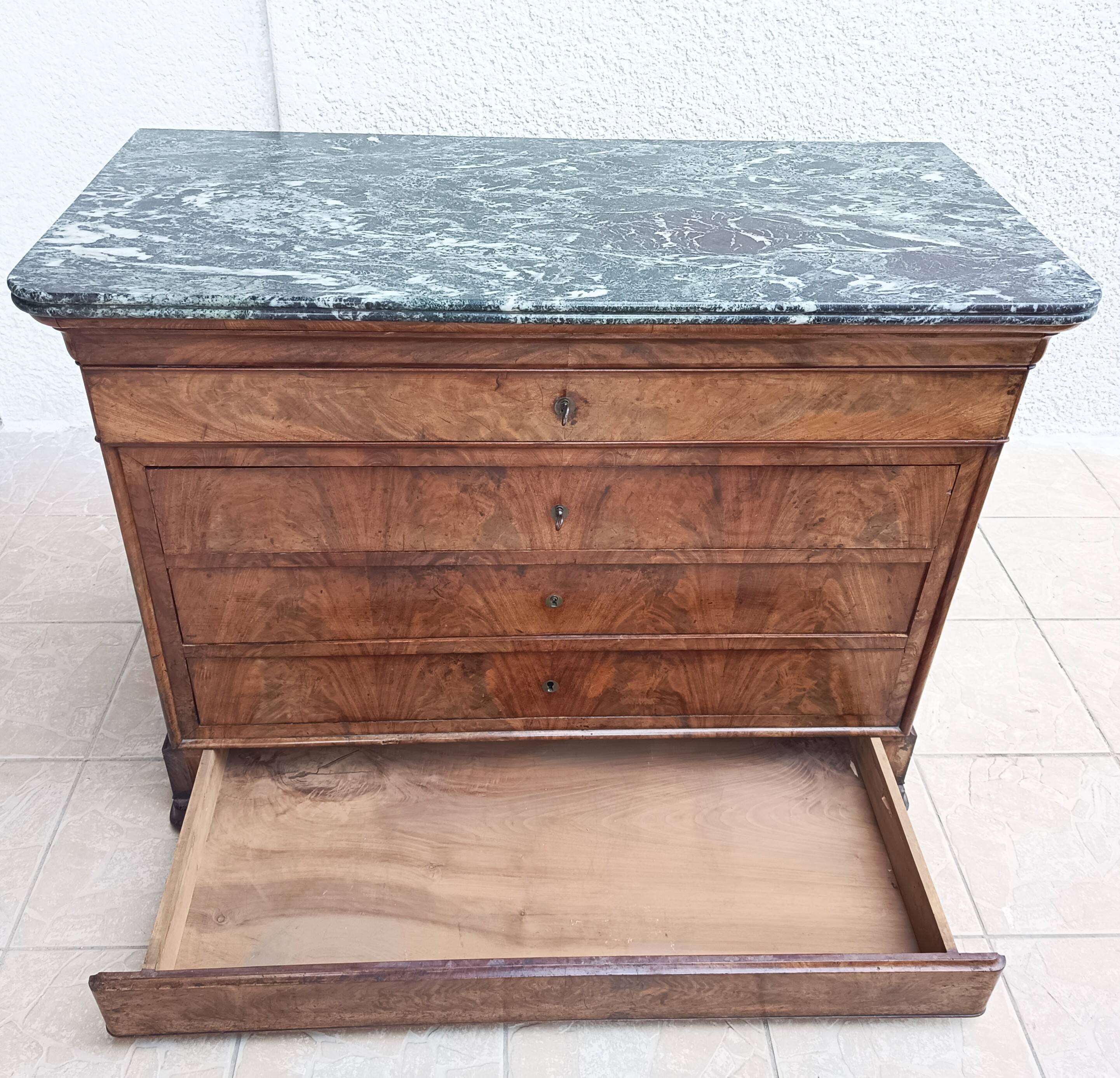 Louis Philippe mahogany secretary chest of drawers