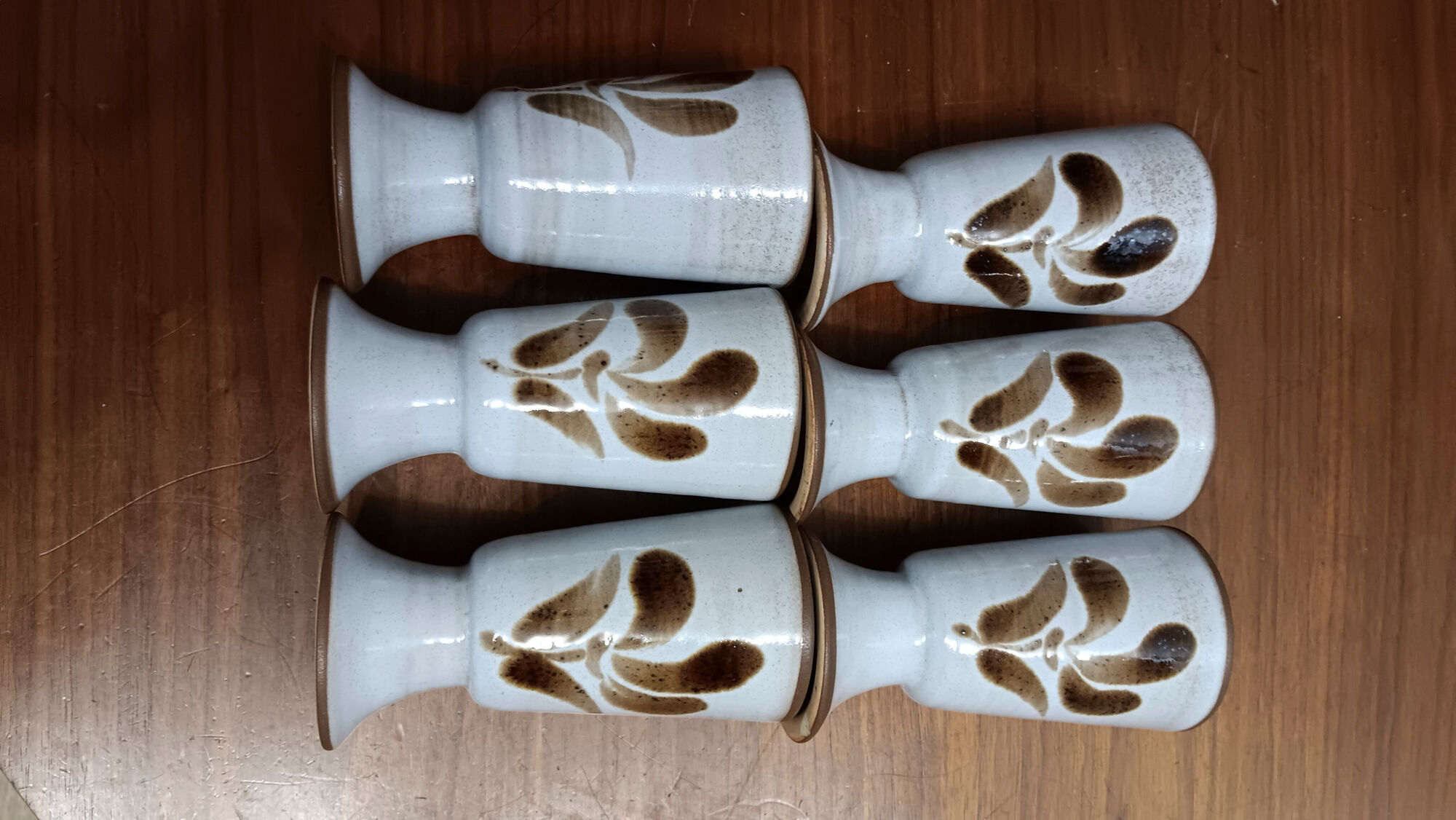 LOT DE 6 MAZAGRANS CÉRAMIQUE ANCIENS - DÉCOR TACOTS & VOITURES, VINTAGE