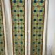 4 vintage faux stained glass panels that can form a screen or a partition