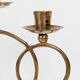 Vintage brass floor chandelier, 3-branch candle holders
