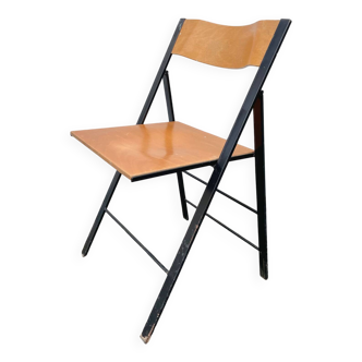 Chaise pliante bois et métal
