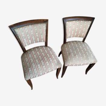Pair of Art Deco moulded chairs