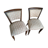 Paire de chaises moulurées Art Déco