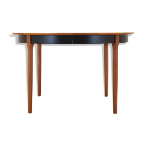 Table ronde en teck, design danois, années 1970, Danemark