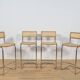 Chrome-Plated Bar Stools Typ Cesca, Italy, 1970s