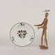 Antique ceramic plate made in France, early 20th century.