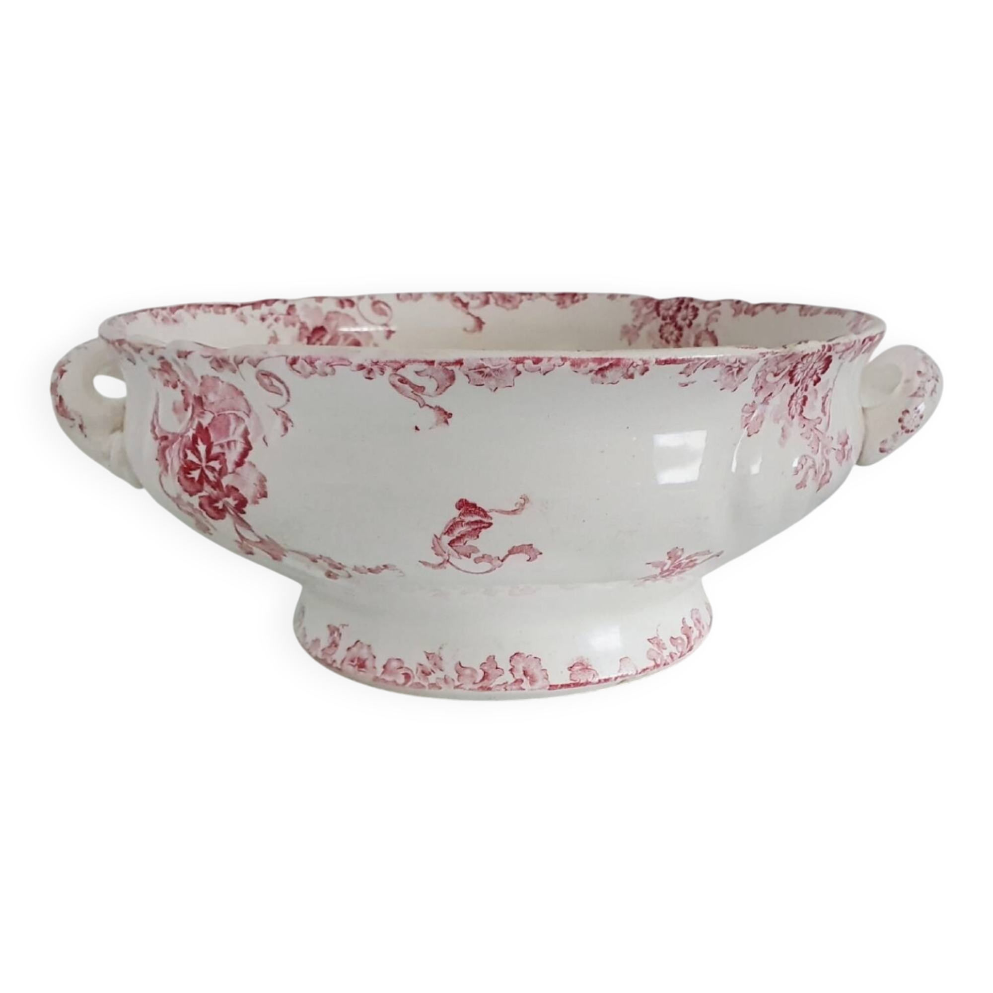 Large salad bowl, Longwy Enamels, Beauvais model - 1930s