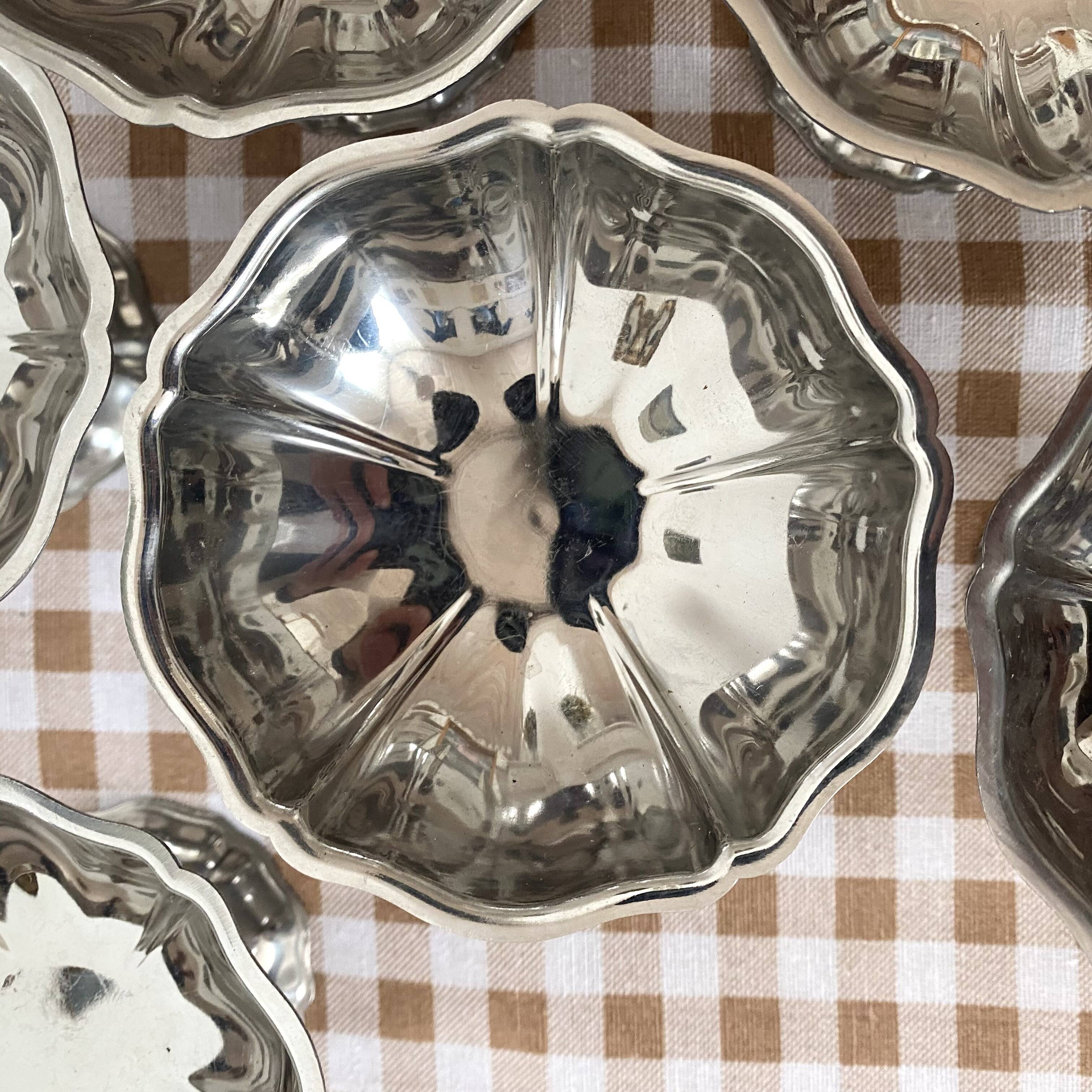 Coupes à glace en inox vintage