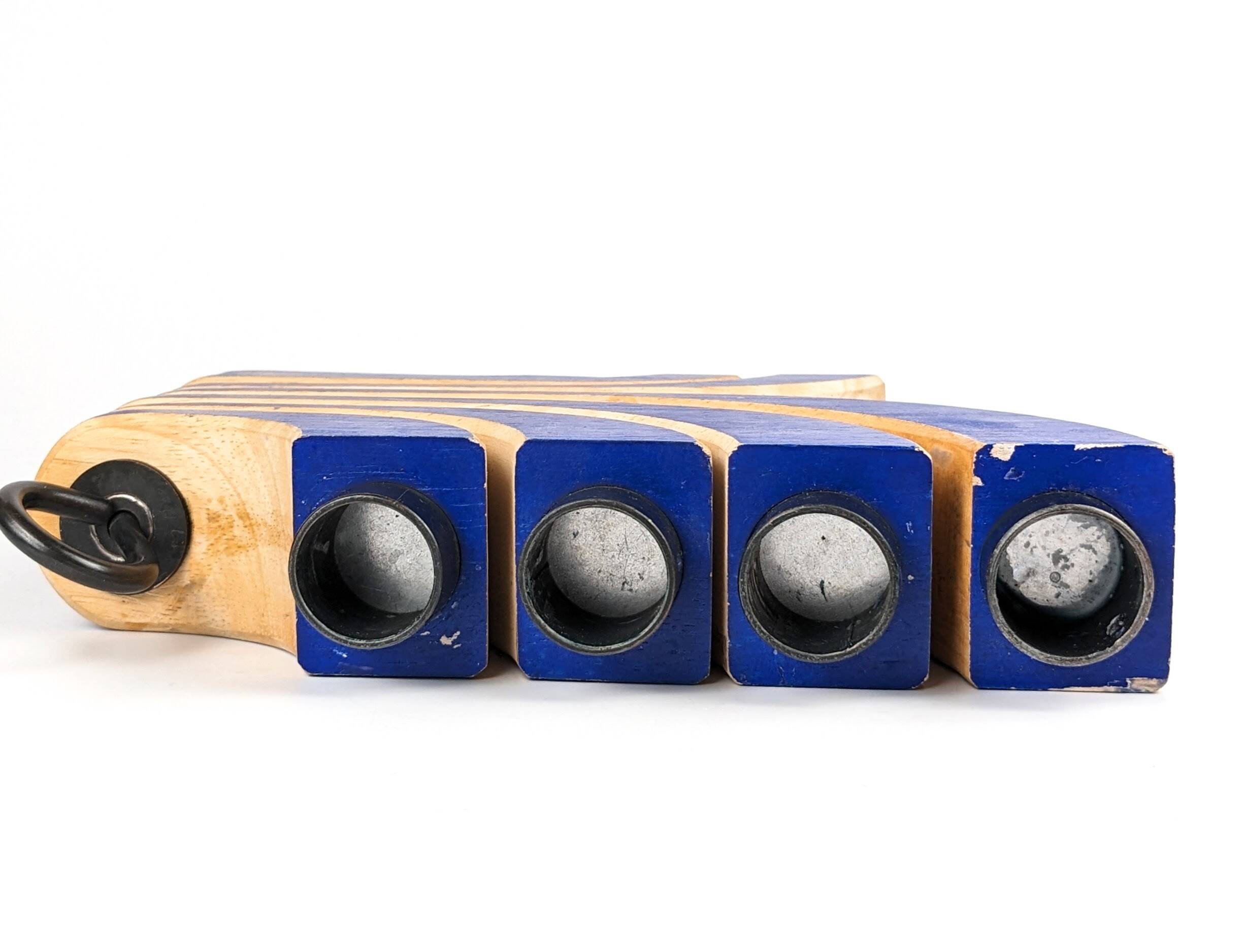 7-branched wooden candelabra | Klein Blue | Scandinavian design