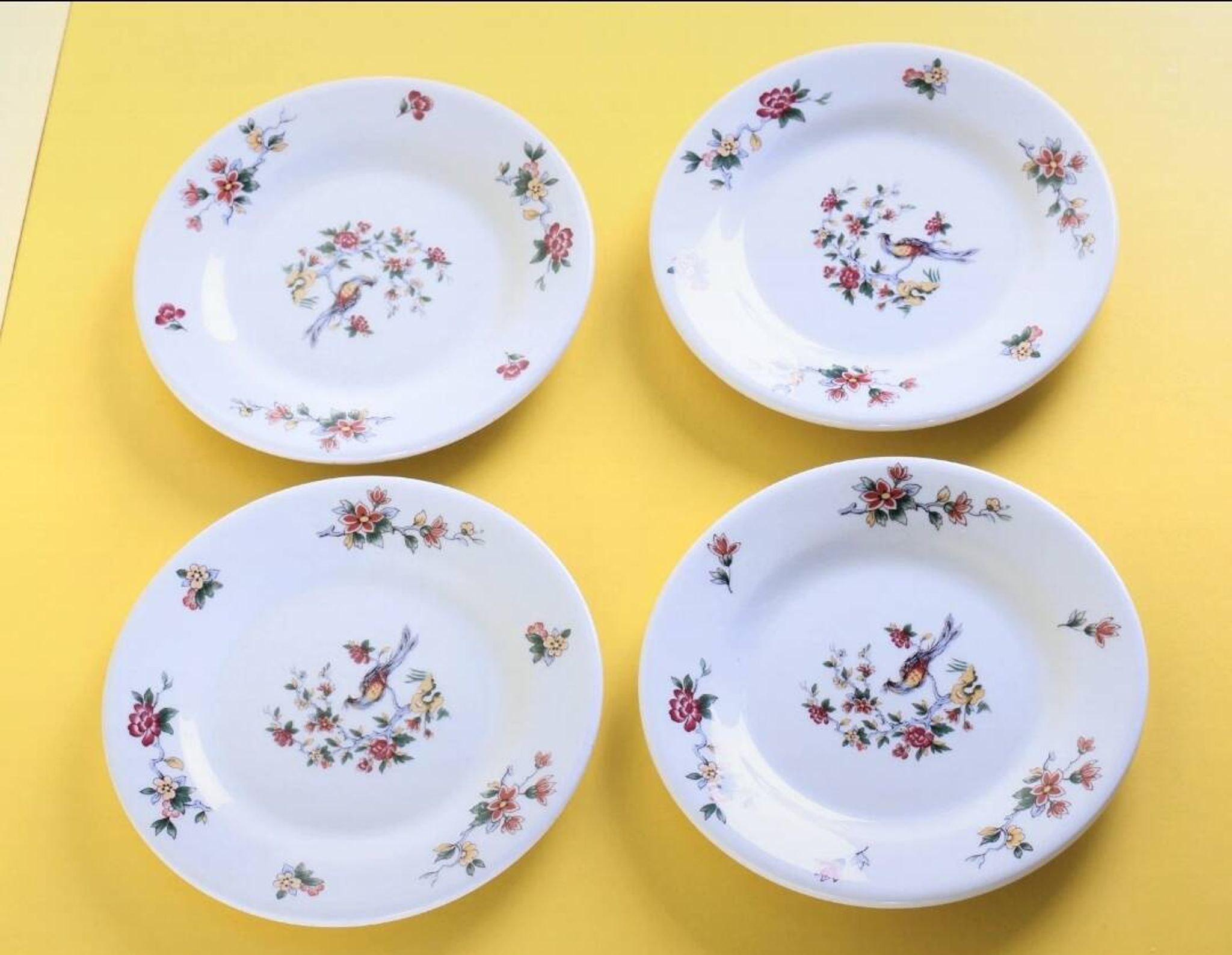 Set of 4 Sarreguemines dessert plates