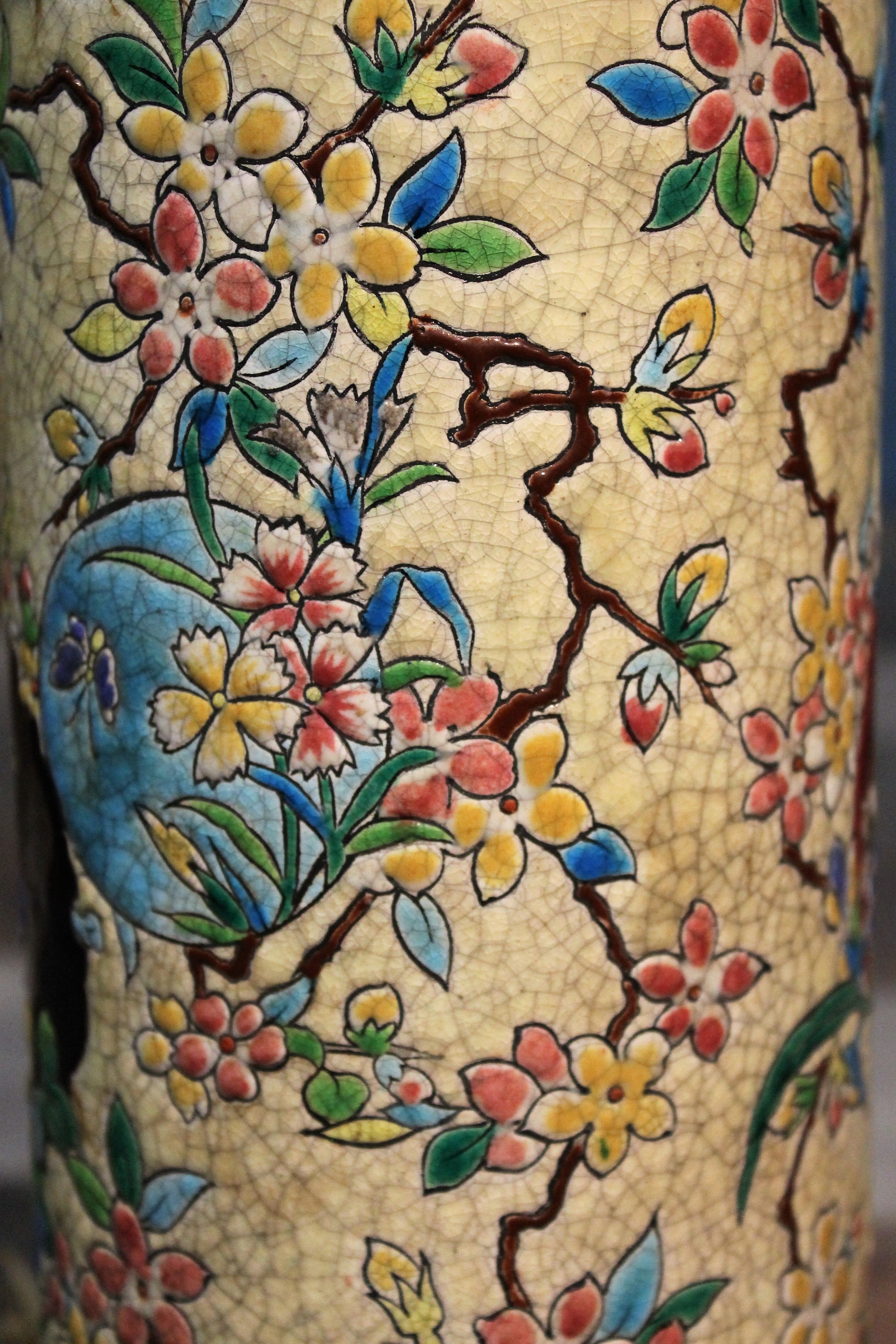 Gien ceramic lamp 19th century