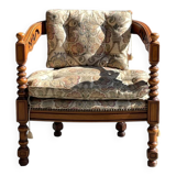 Giorgetti / classic armchair in art deco style / italy 1975s