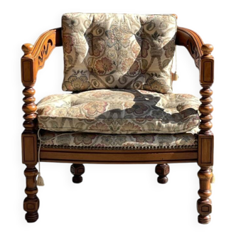 Giorgetti / fauteuil classique de style art déco / Italie années 1975