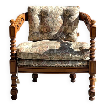 Giorgetti / fauteuil classique de style art déco / Italie années 1975