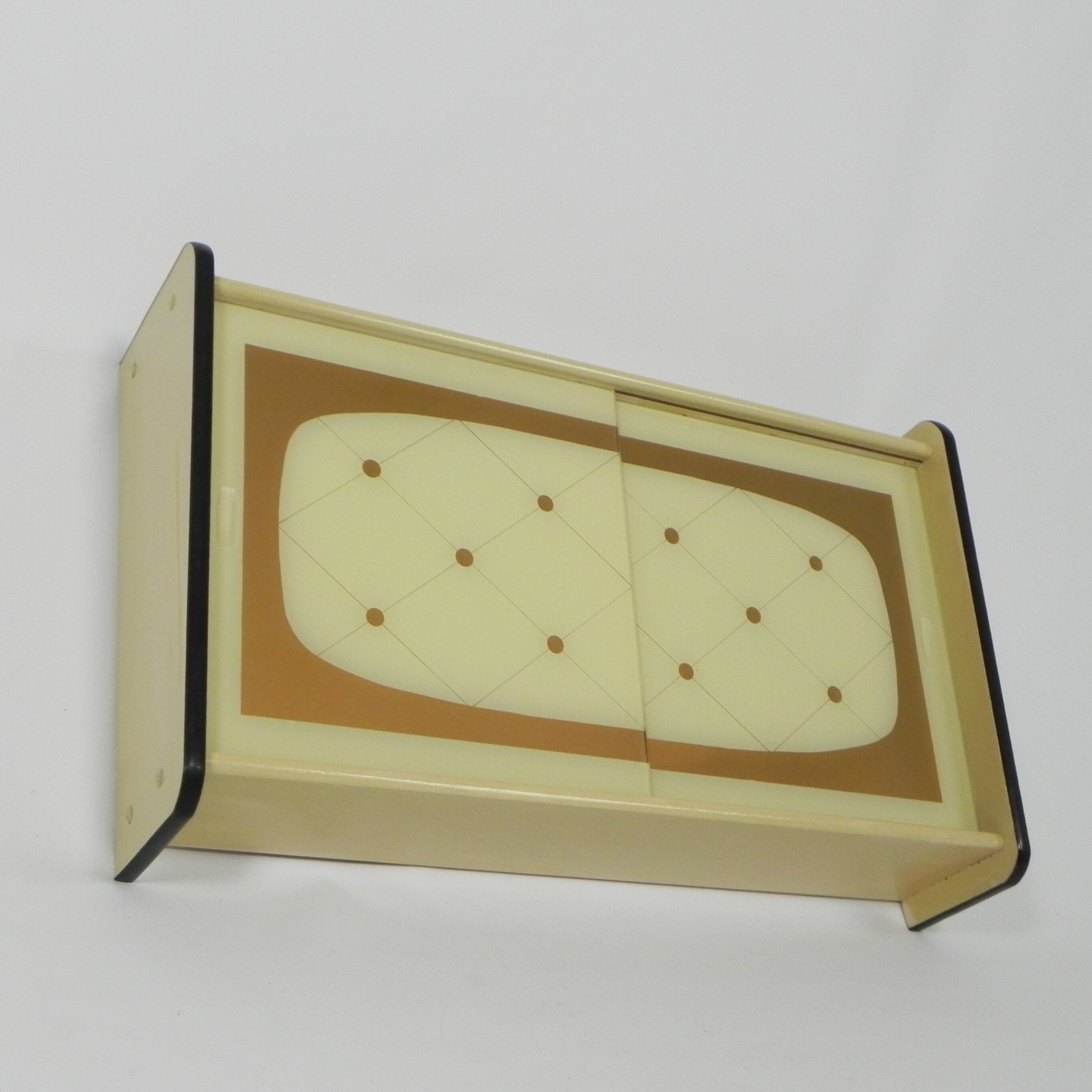 Wall cabinet with sliding glass doors, 1950s