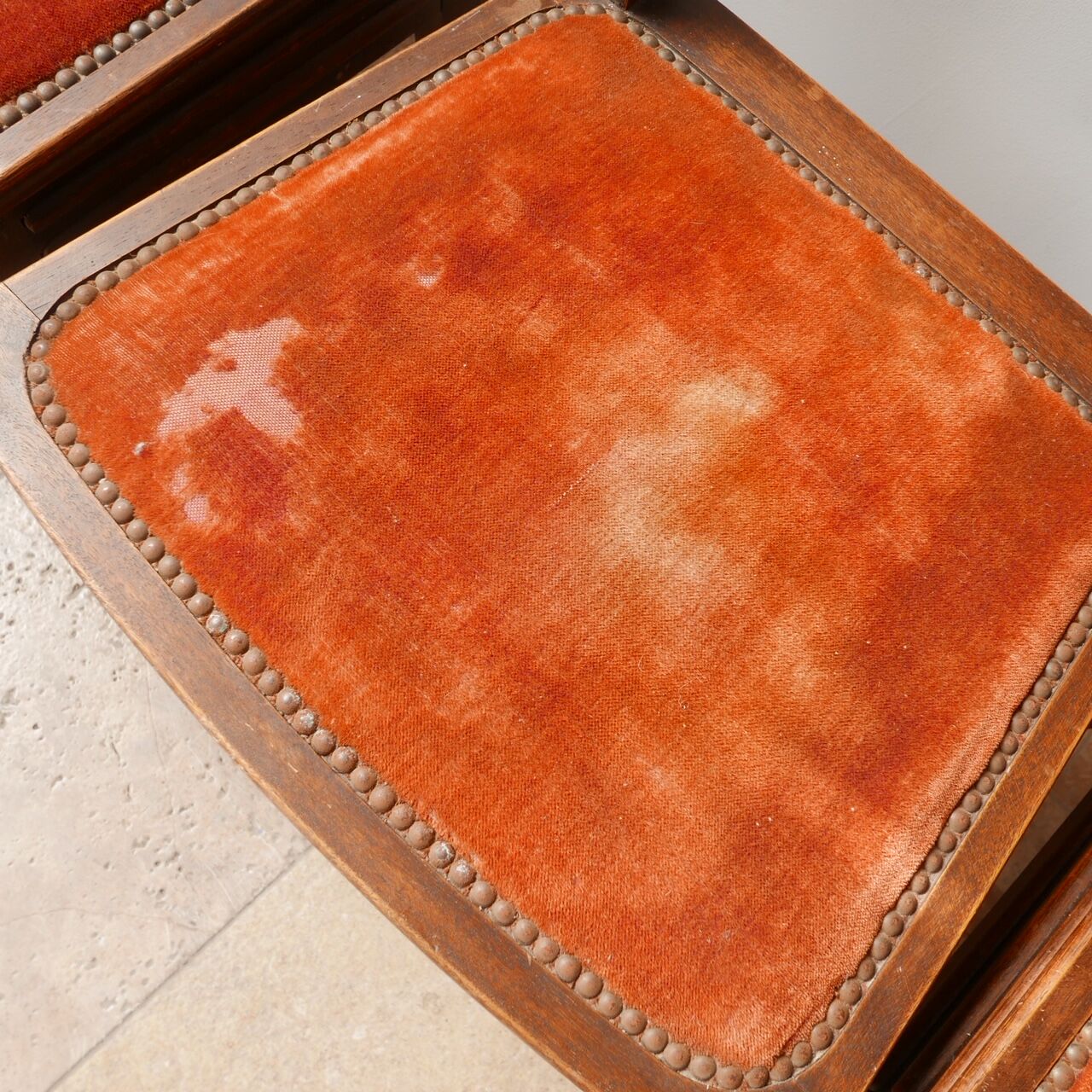 Set of Six Art Deco Oak French Dining Chairs (6)