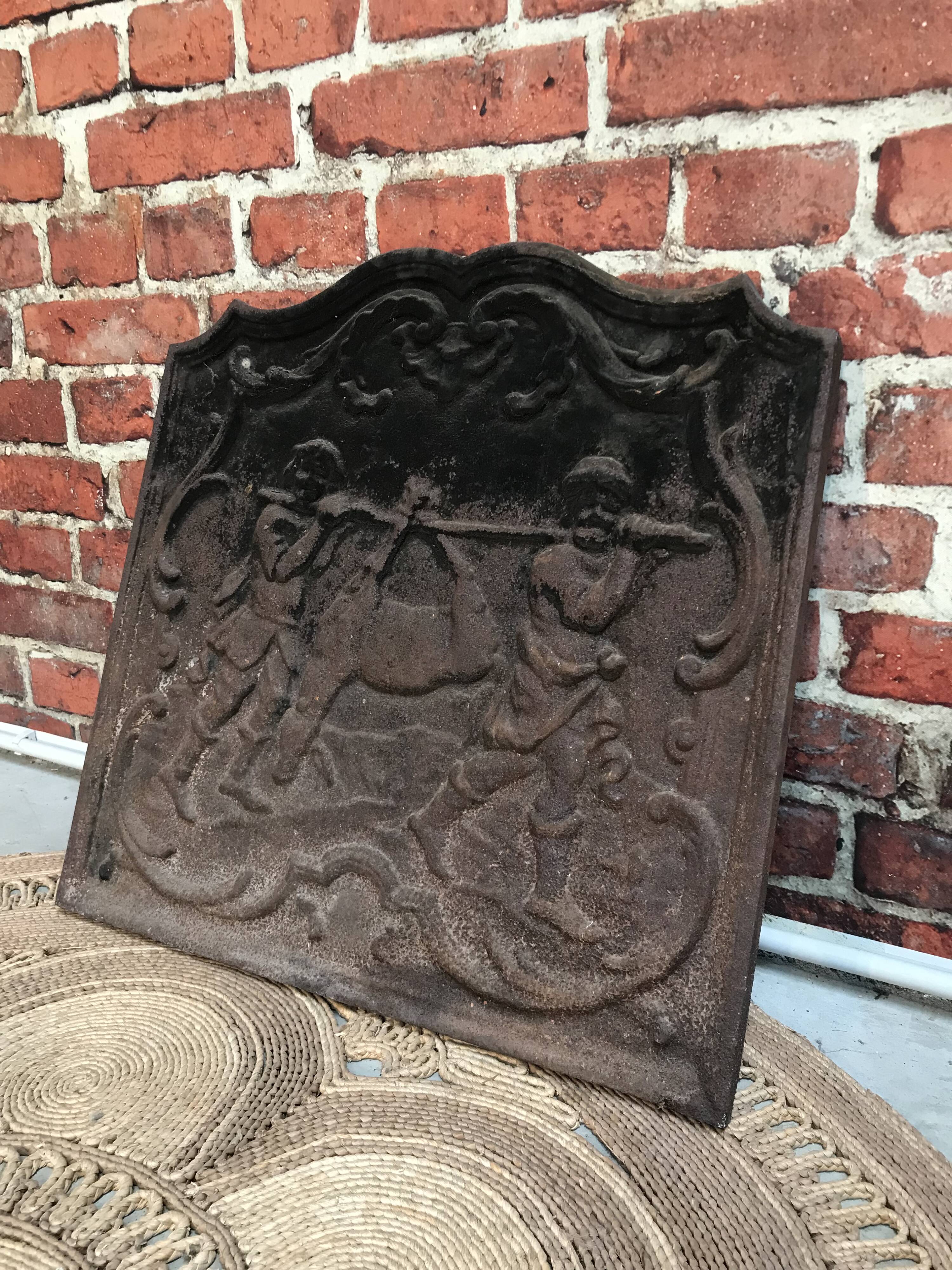 Cast iron chimney plate