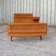 Paire de lit jumeaux et chevets 1950