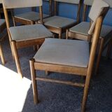 Baumann 6 chair signed 1960 vintage design