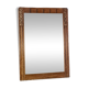 Miroir biseauté Art déco en chêne et stuc