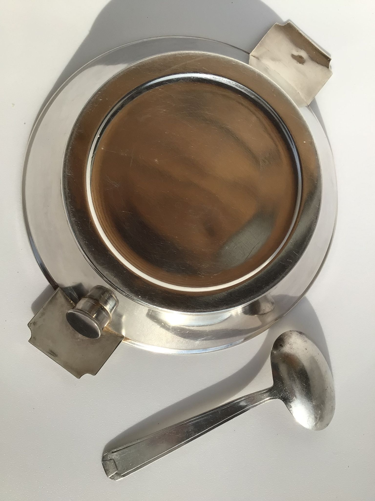 Baby plate silver metal spoon silver 30s