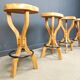 Mid century brutalist bar stools, 1960s - set of 4