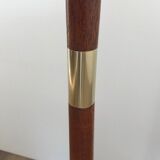 Floor lamp in exotic wood and brass