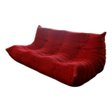 100% original - Ligne Roset Togo 3-seater bench – Red Alcantara (Goya