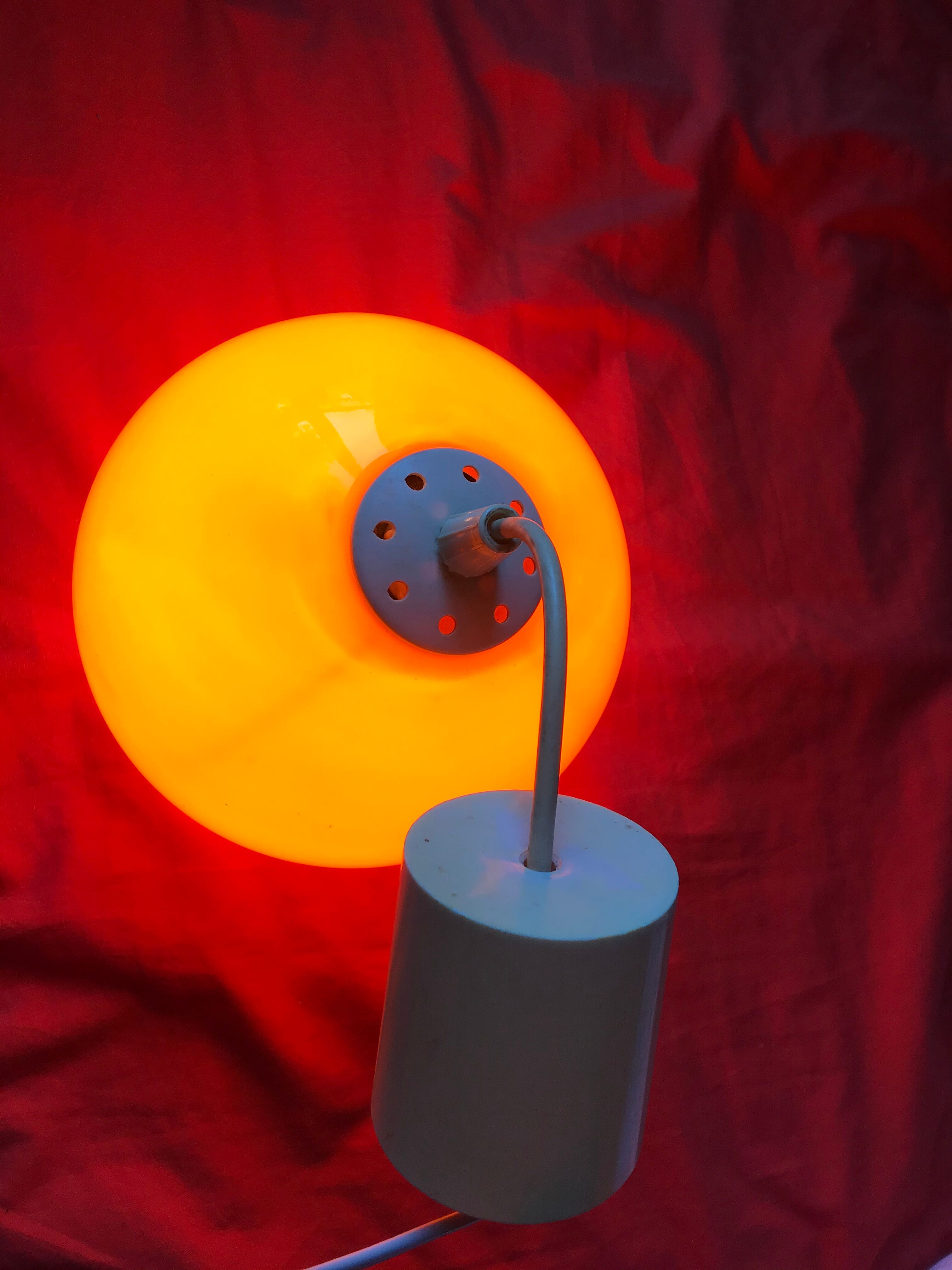 Vintage opaline glass suspension vintage 70s