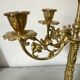 Pair of golden brass candlesticks
