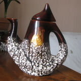 Service coffee a Vintage modernist Fat lava Brown