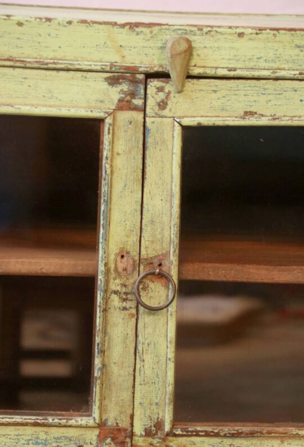 Small old Burmese piece of furniture in solid teak