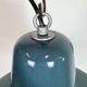 Large Industrial Petrol Enamel Factory Pendant Lamp, 1960s