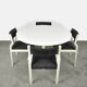 🟡 PASTOE plastic dining table chairs, Pierre Mennen, 70s Netherlands