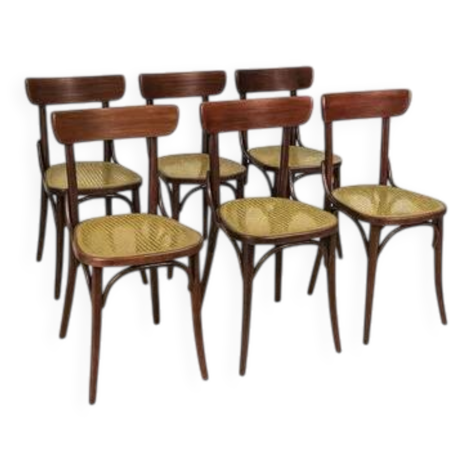 Set of 6 dining chairs, Thonet style, 1960s, Czechoslovakia