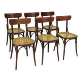 Ensemble de 6 chaises de salle à manger, style Thonet, années 1960, Tchécoslovaquie