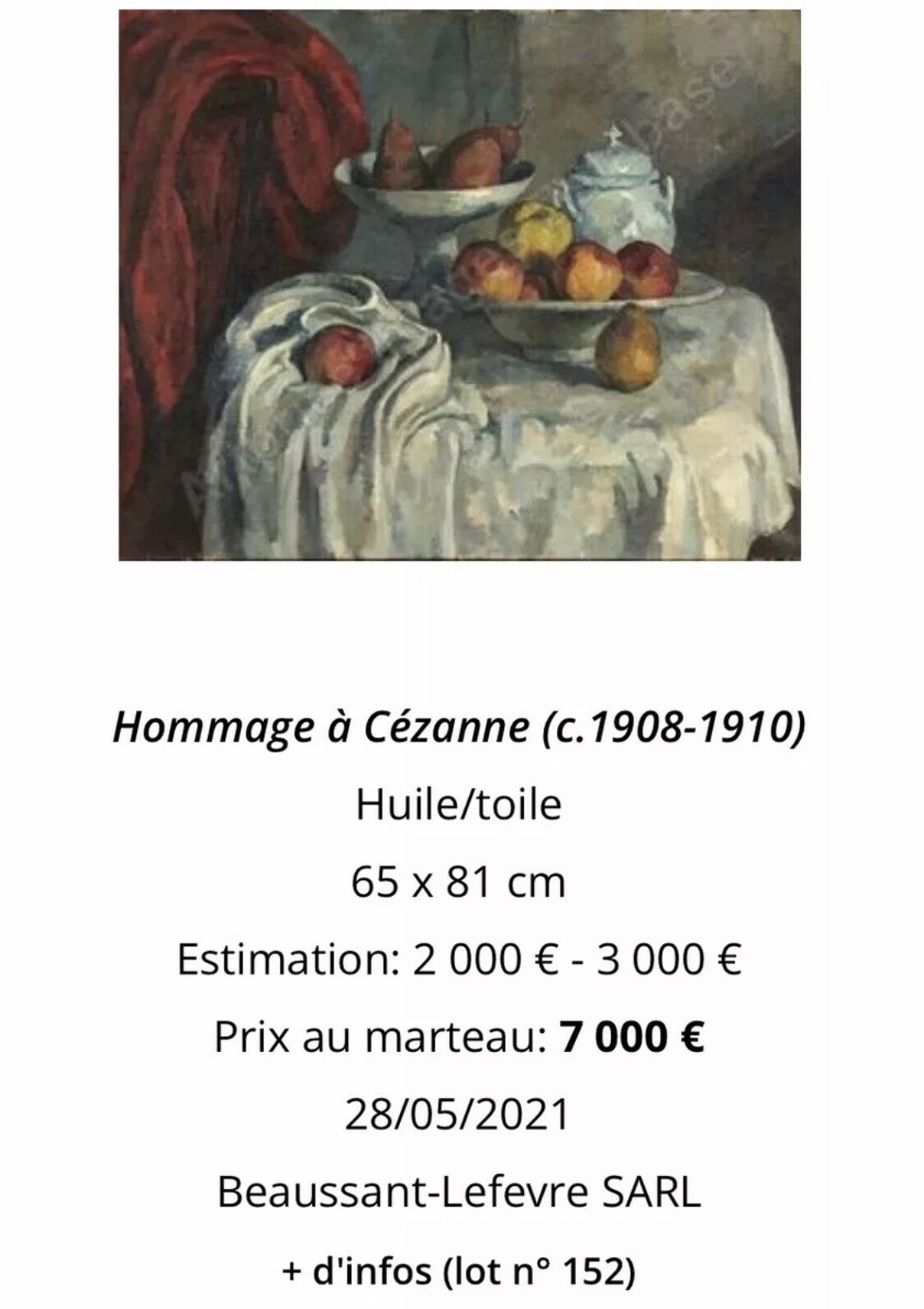 Tableau peinture alfredo müller nature morte still life