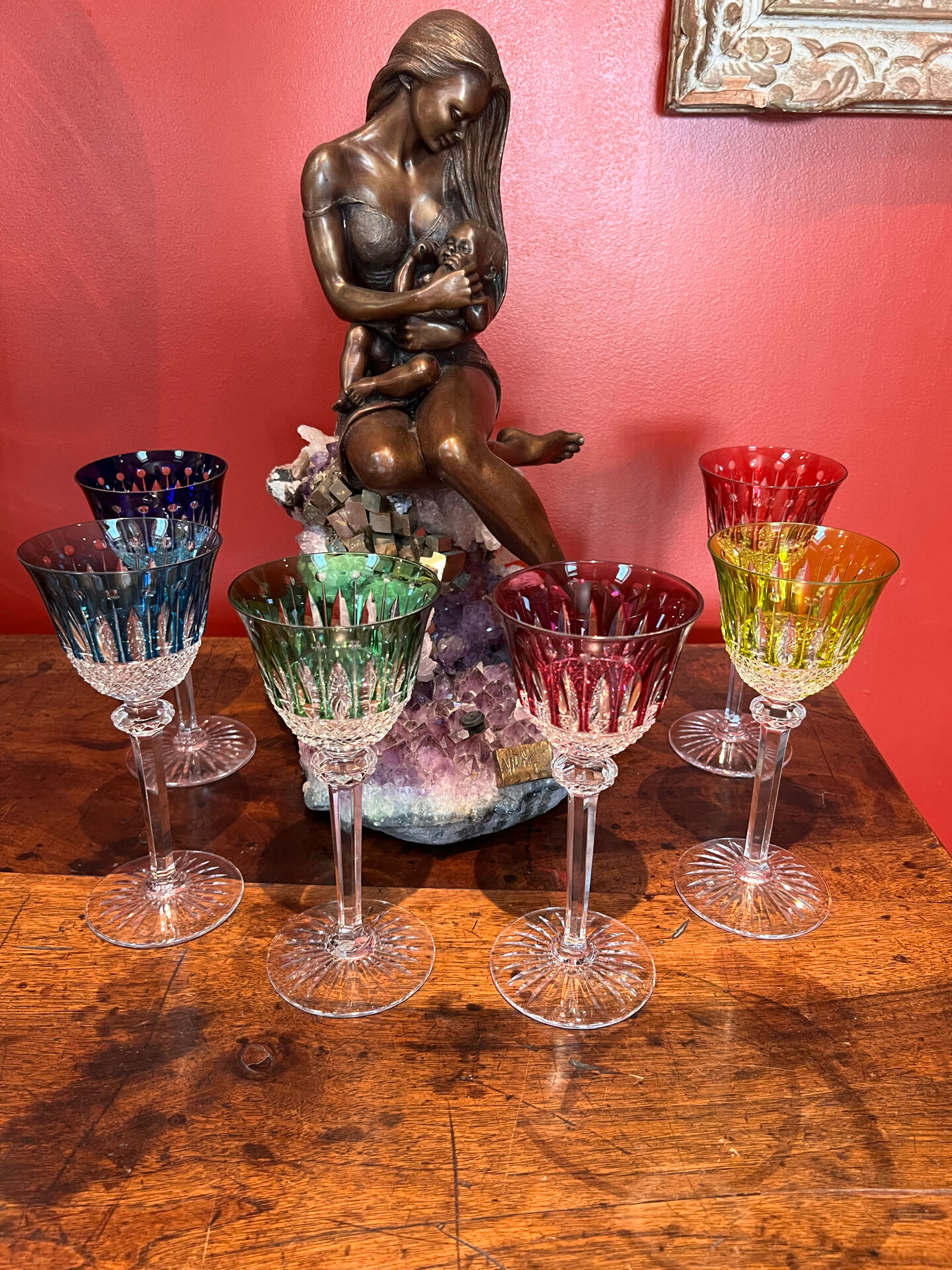 6 verres à vin en cristal Saint Louis