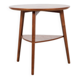 Midcentury Danish round side table in teak by Holger Georg Jensen for Kubus 1960s