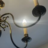 Brass Mid-Century Chandelier - 6 light branches