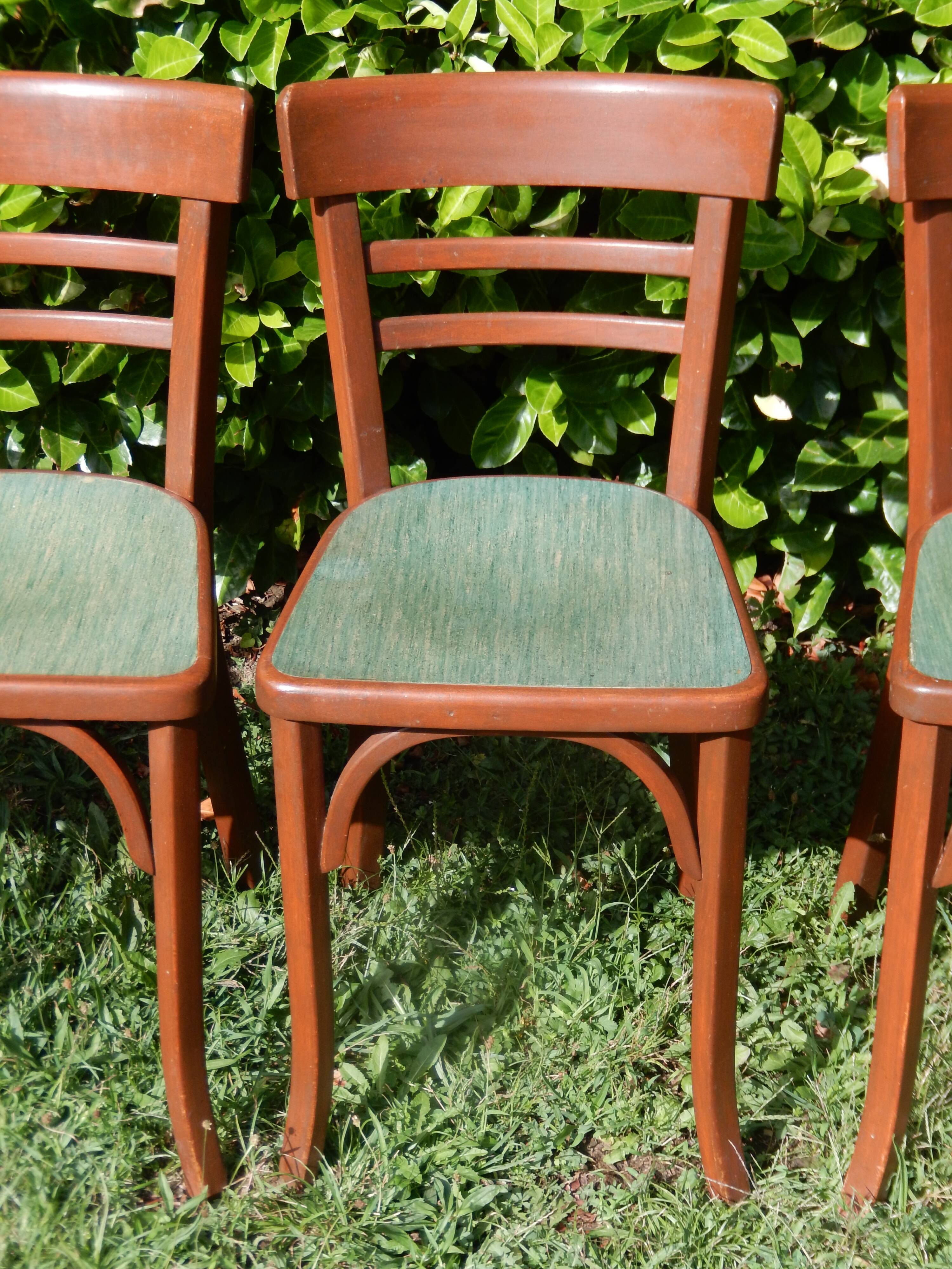 Set of 4 superb vintage Baumann bistro chairs.