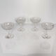Set of 4 crystal champagne glasses from Saint-Louis | Gavarni model