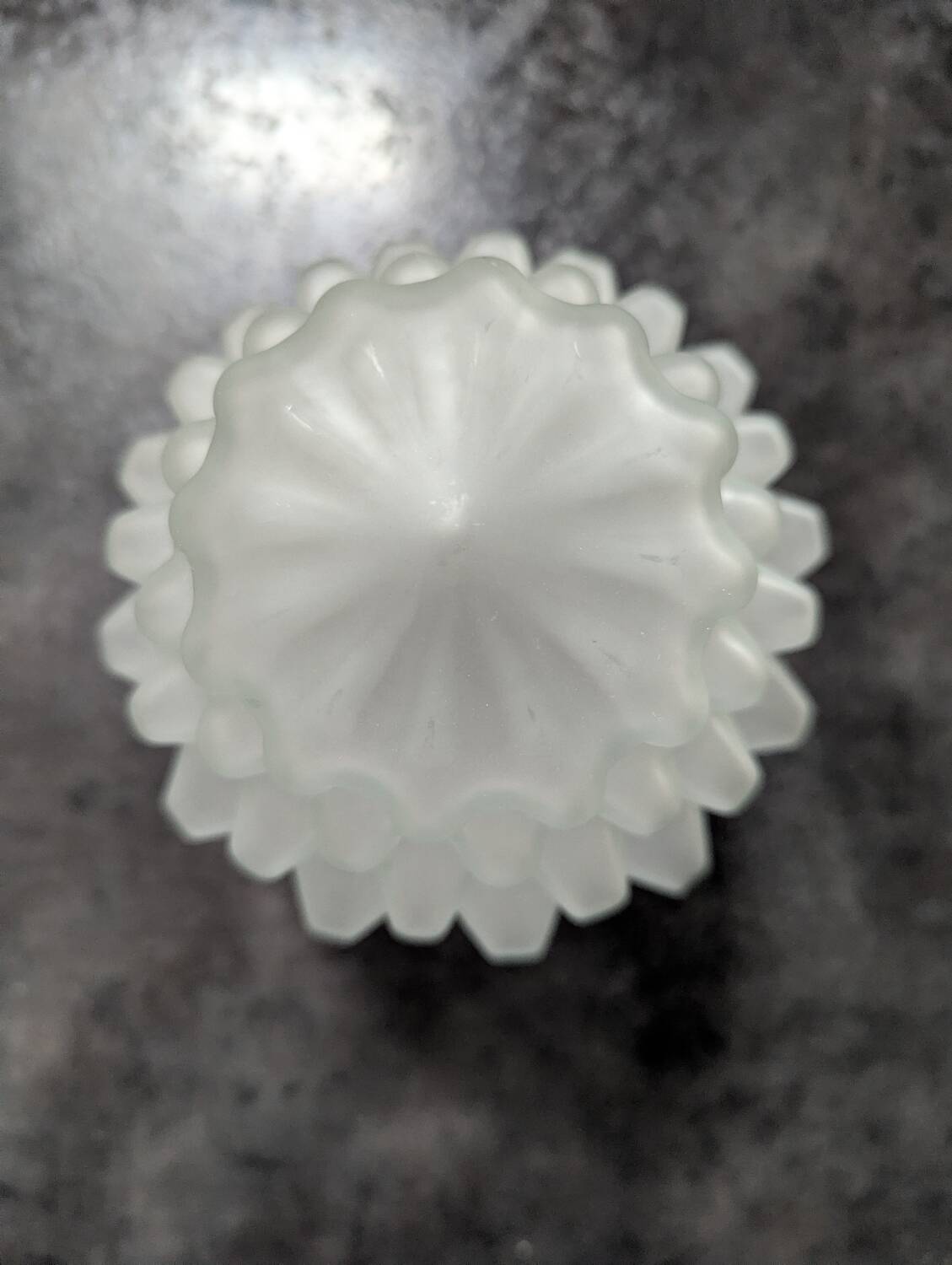 Ancien grand plafonnier lampe à poser globe Skyscraper verre Art déco