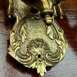 Paire d'appliques de style Louis XV. Bronze massif doré.