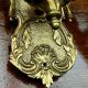 Pair of Louis XV style wall lights. Solid gilded bronze.