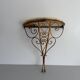 Mid-century floating wall console in wrought iron, 1950, Italy