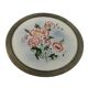 Art Nouveau tray, silver-plated brass, white porcelain, Austria, early 20th century